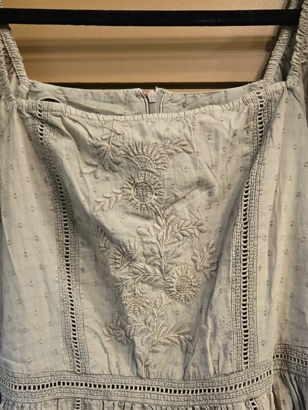 Disturbia Caustic Cotton Frill Mini Dress Size 8 (sage green) - Picture 6 of 9